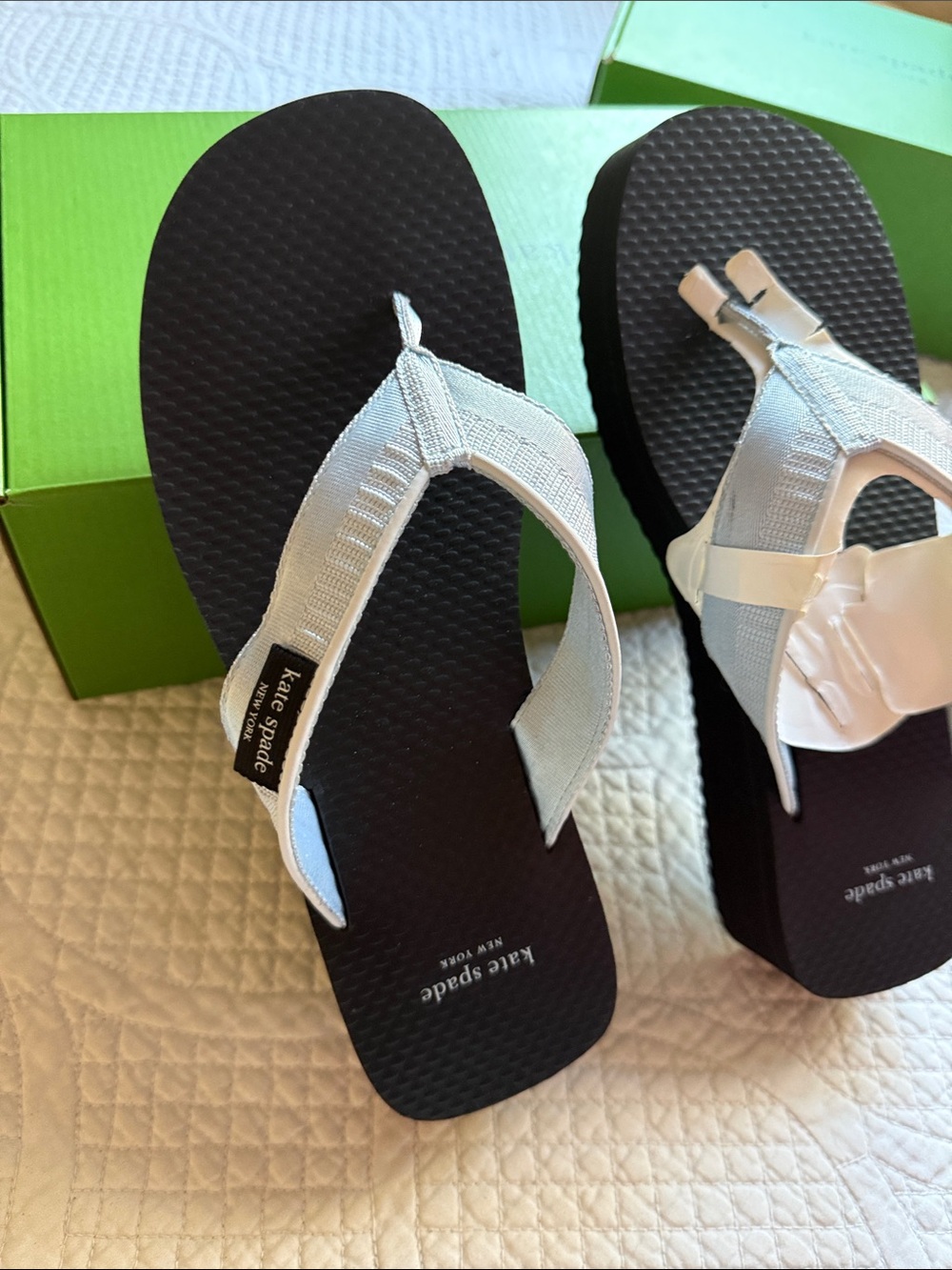 kate spade Black and light blue  Tone Casual Sport Sandals Sam icon platform - Picture 5 of 6